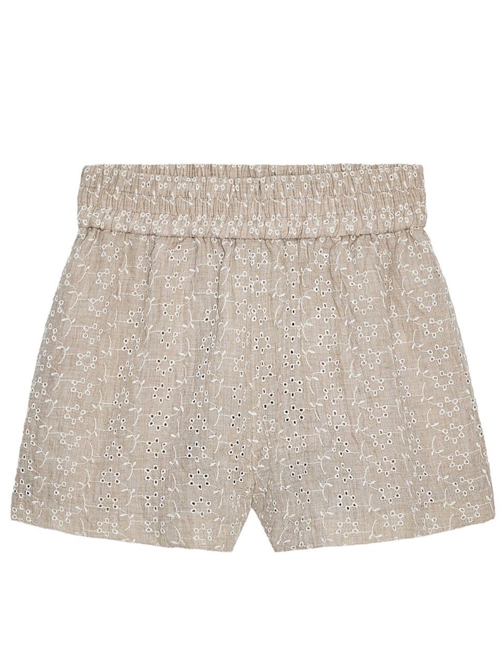 ZARA PERFORATED EMBROIDERY SHORTS